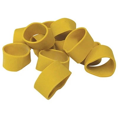 High-elasticity yellow rubber bands for industrial use