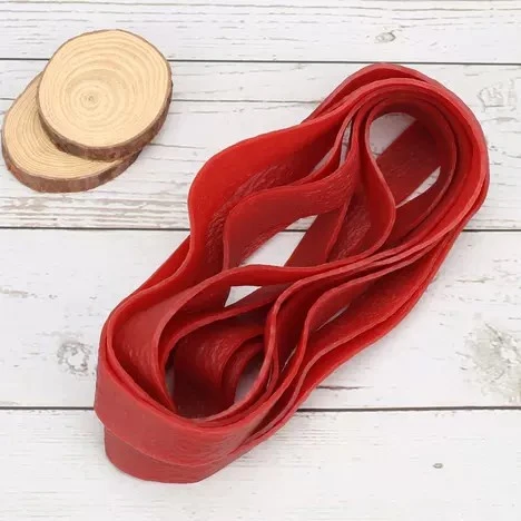 Durable thick red rubber strapping bands